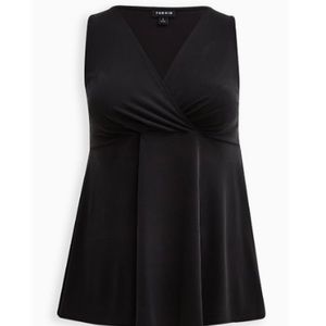 NWT Torrid Black Surplice Tank Top - 2X